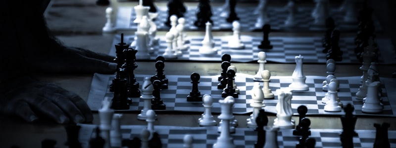 a chess board with a chessboard