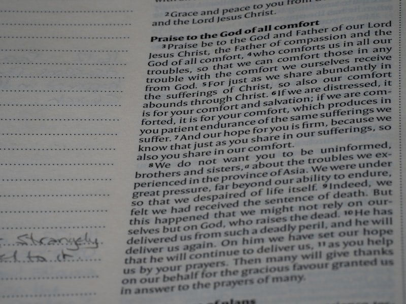 A close up of a book with writing on it