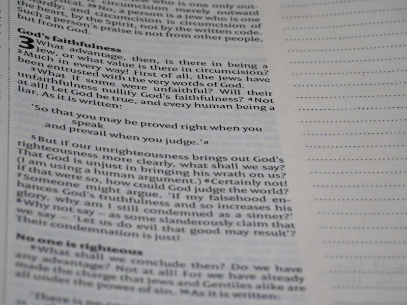 A close up of an open book with text