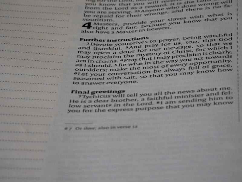 A close up of a book with text on it