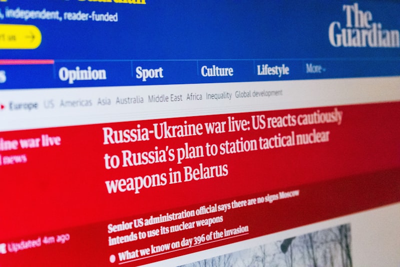 a screen shot of a website with a red, white and blue theme